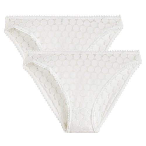 Lot de 2 slips en dentelle meylo La Redoute Collections La Redoute