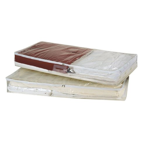 World Housse de rangement pour couette, Fermeture zippée, Blanc, Unique | Compactor
