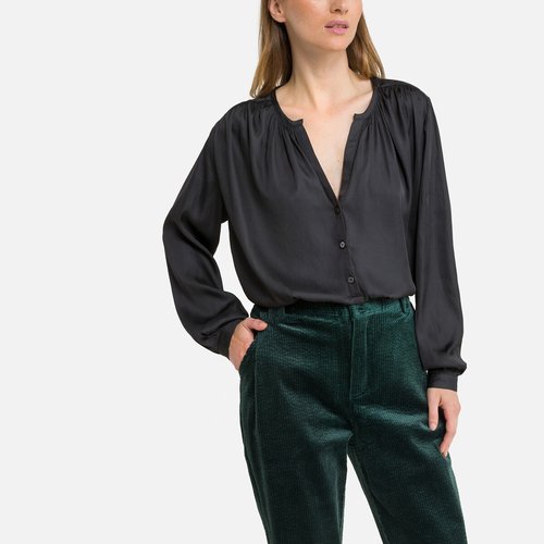 Blouse fluide col v noir See U Soon La Redoute