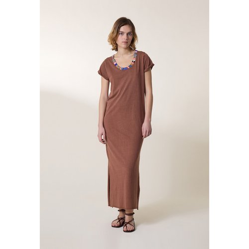 Short sleeve cotton maxi dress sales