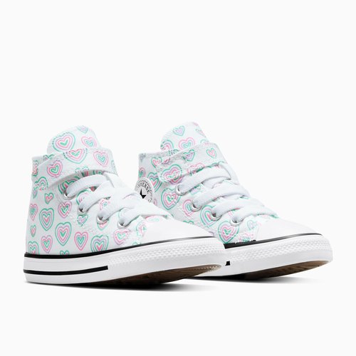 Kids all star 1v hi happy hearts high top trainers heart print Converse La Redoute