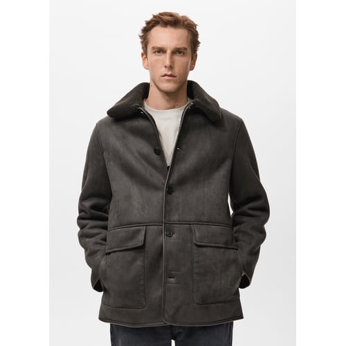 Mango Manteau En Mouton RetournÃ© Homme Veste Imitation Mouton