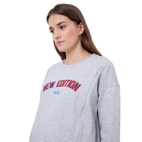 Sweat Molleton Grossesse Et Allaitement Vertbaudet - Marine, Taille 42/44 - 12