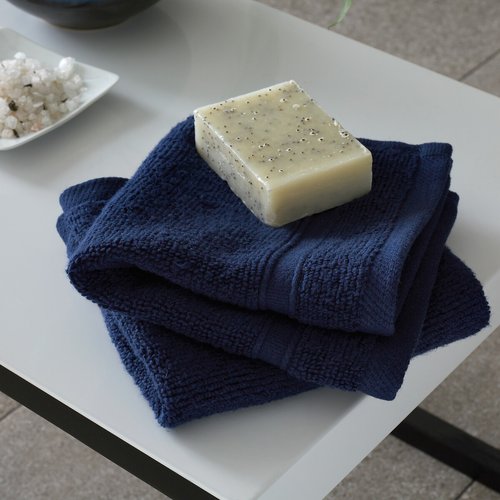 Zero twist 6 piece towel bale navy Catherine Lansfield La Redoute