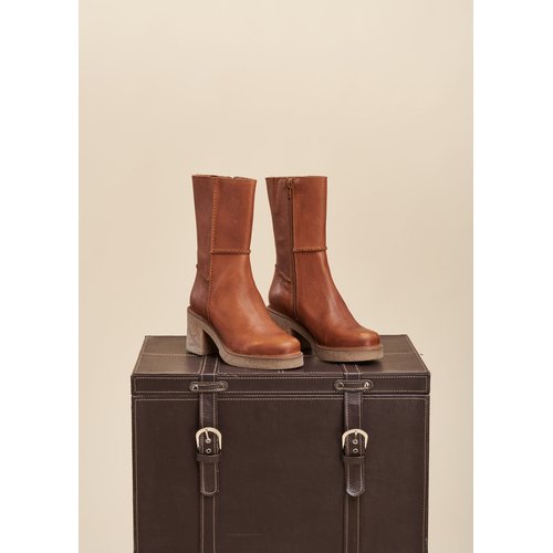 Bottes mi mollet camel discount