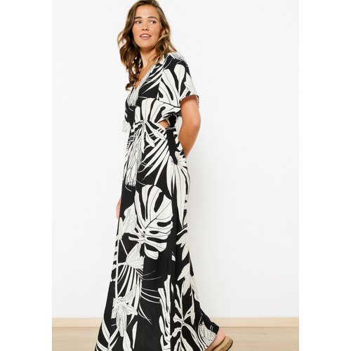 Robe longue a imprime feuilles noir Lolaliza La Redoute