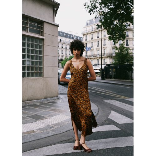 Robe longue a motif leopard nahila leopard Frnch La Redoute