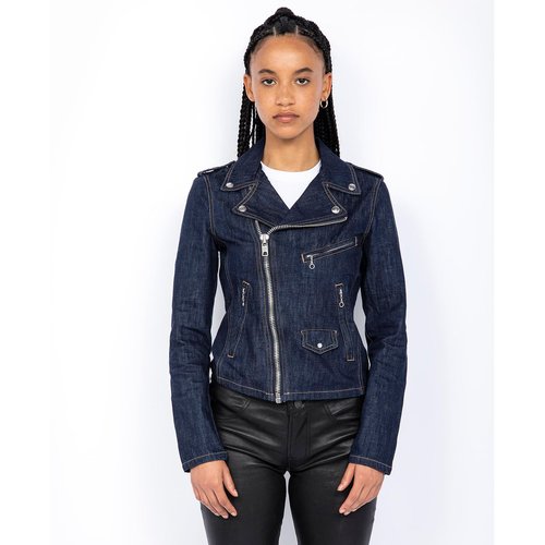 Perfecto en jean femme sale