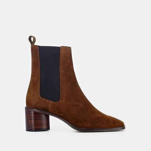 Bergamot suede ankle boots cognac Jonak La Redoute