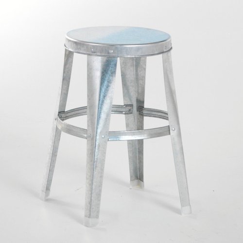 Galvanized metal stool hotsell