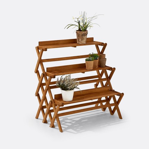 Scaffale da giardino pieghevole a 3 livelli, garden acacia La Redoute Interieurs | La Redoute