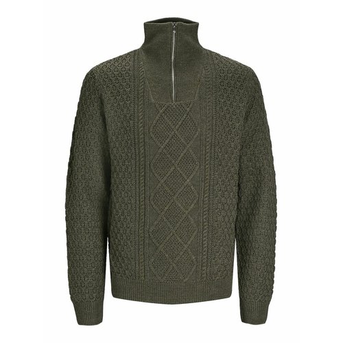 Half Zip Jumper in Structured Knit