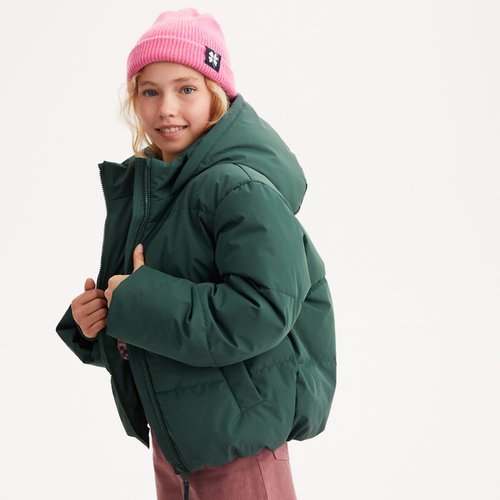 Short Warm Padded Jacket with Hood