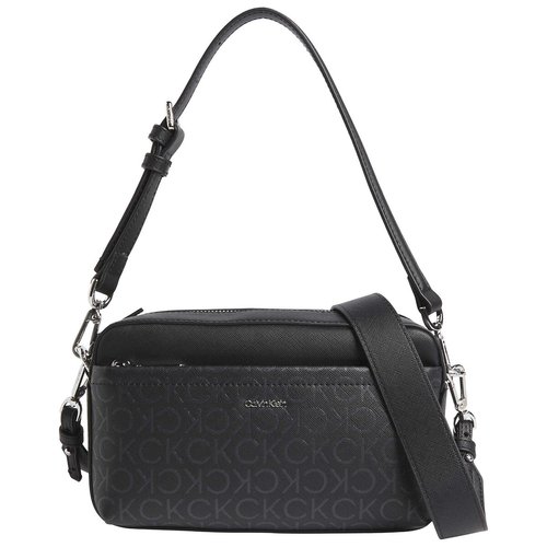 Camera bag with adjustable shoulder strap and handle black print Calvin Klein La Redoute