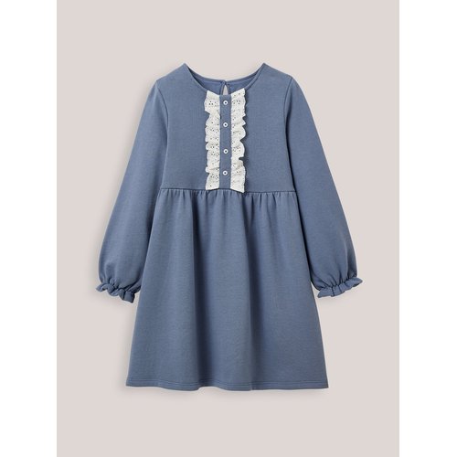 Robe en molleton en coton biologique gris Cyrillus La Redoute