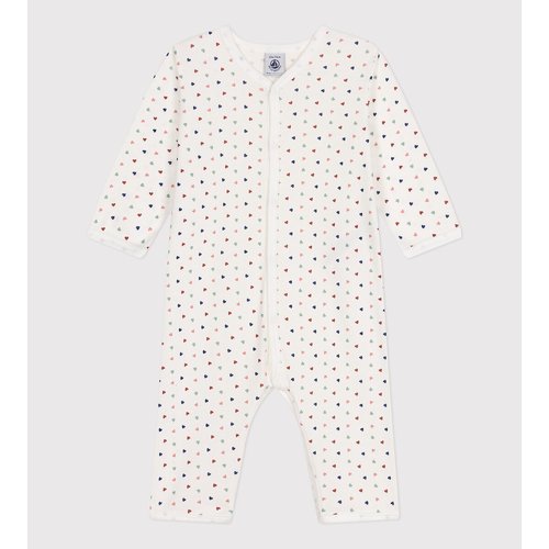 Pyjama 1 piece sans pieds en coton Petit Bateau blanc imprime La Redoute