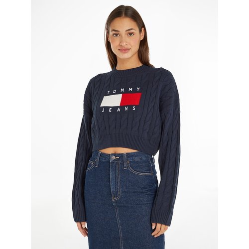 Chunky knit short jumper navy Tommy Jeans La Redoute