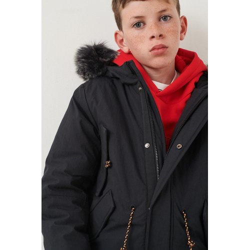 Parka mi longue a col montant marron fonce Teddy Smith La Redoute