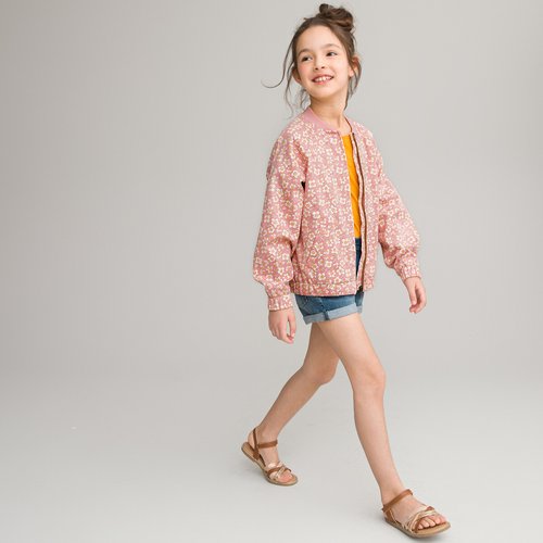 Veste imprimee fleurs imprime rose La Redoute Collections La Redoute