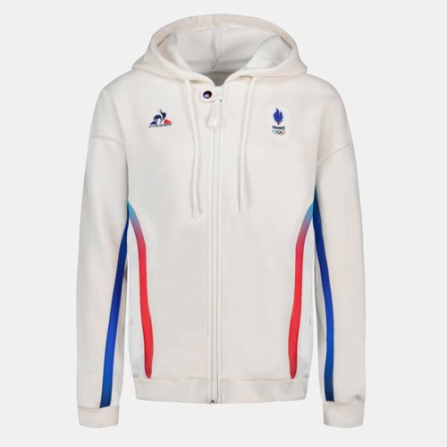 Sweat zippe a capuche equipe de france olympique paris 2024 beige Le Coq Sportif La Redoute