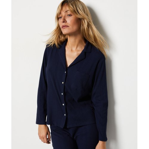 Chemise de pyjama en maille cotelee richelieu COLY