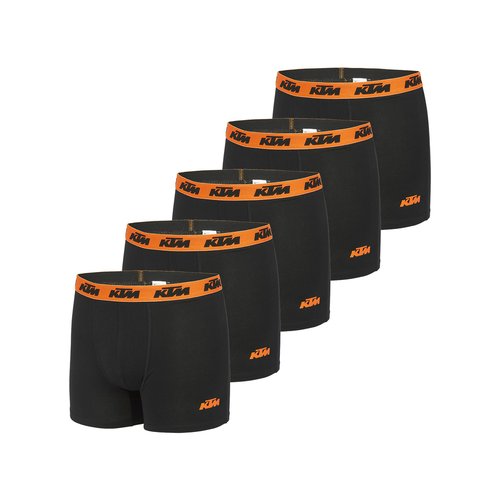 Boxers coton uni lot de 5 noir Freegun La Redoute