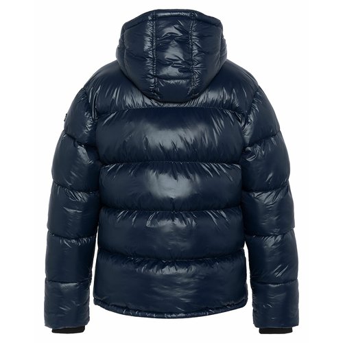 Columbus high shine padded puffer jacket with hood Schott La Redoute