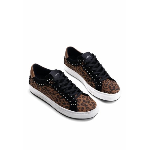Lage sneakers met luipaardmotief linnen Ikks La Redoute