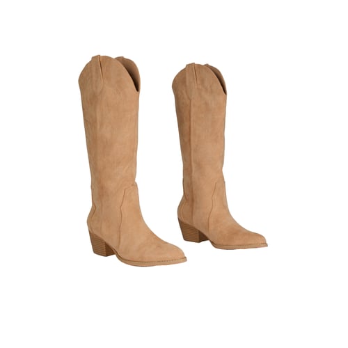 Bottes Cuir Suedine Beige Comptoir Des Cotonniers Pointure 39 Femme - Occasion Style Cavalières