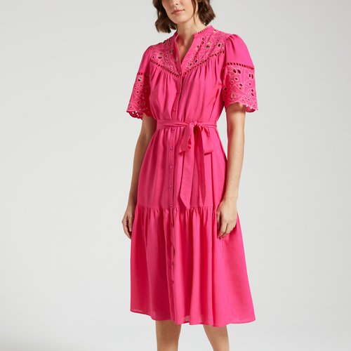 Robe manches courtes carlota Suncoo fuchsia La Redoute