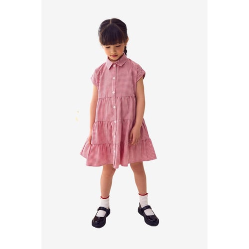 Robe D'été Fille Next - Taille 4 Ans - Rose Corail - Très Bon état
