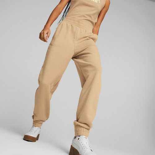 Essential embroidered logo joggers in cotton mix beige Puma La Redoute