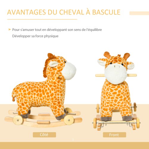 Animal à bascule et roulettes discount