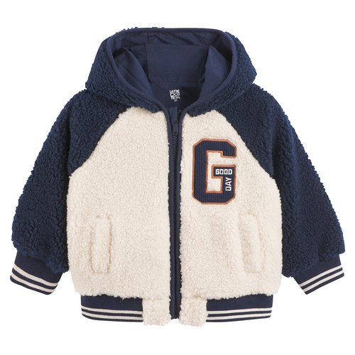 Teddy faux fur bomber jacket deals
