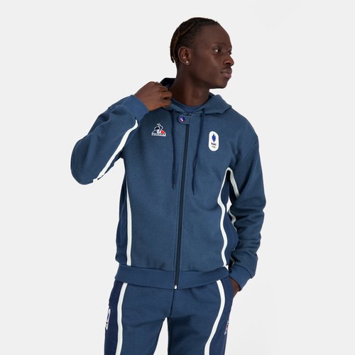 Sweat zippe a capuche equipe de france olympique paris 2024 bleu Le Coq Sportif La Redoute