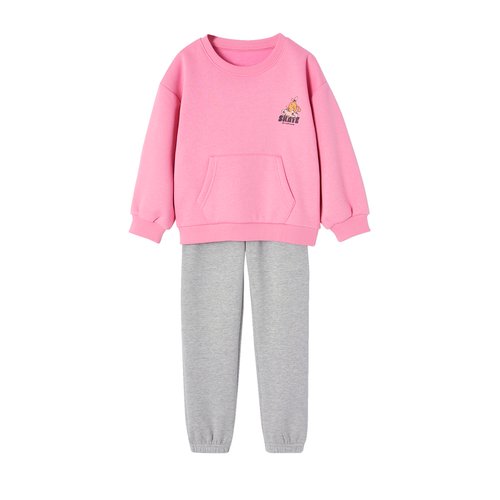 Ensemble sport sweat jogging en molleton rose bonbon Vertbaudet La Redoute