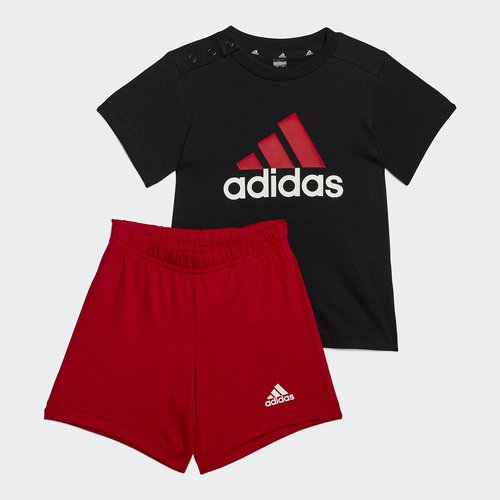 Ensemble t shirt et short noir rouge Adidas Sportswear La Redoute