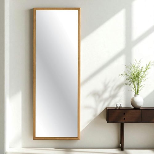 LIWI-Flex 35 - Miroir mural 40x85 cm avec cadre (Blanc Matt), miroir