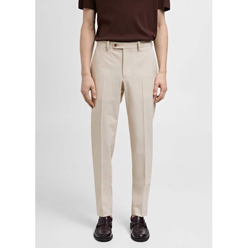 Pantalon costume slim fit tissu stretch beige Mango Man La Redoute