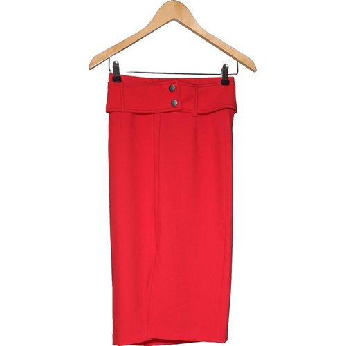 Jupe mi longue tres bon etat rouge Zara La Redoute