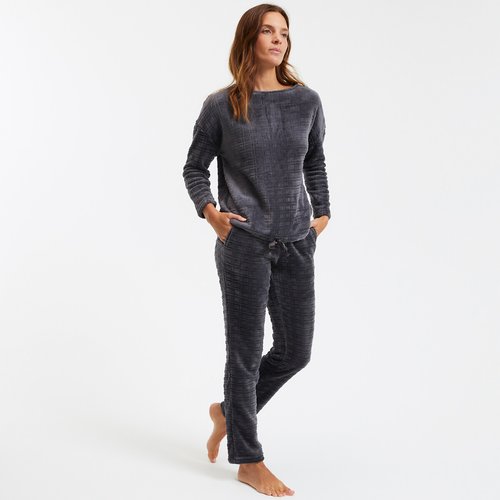 Pyjama manches longues en maille polaire La Redoute Collections La Redoute