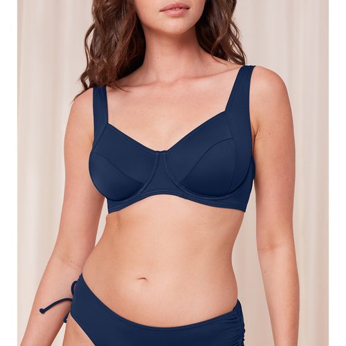 Summer mix match recycled bikini top navy Triumph La Redoute