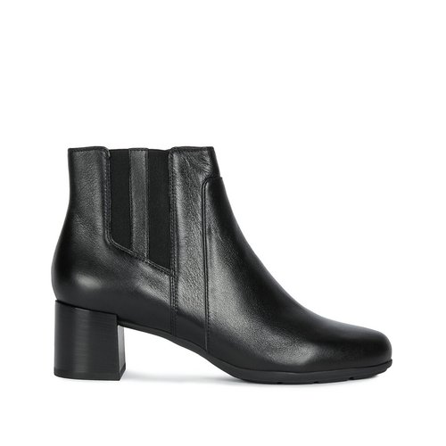 Annya leather ankle boots black Geox La Redoute