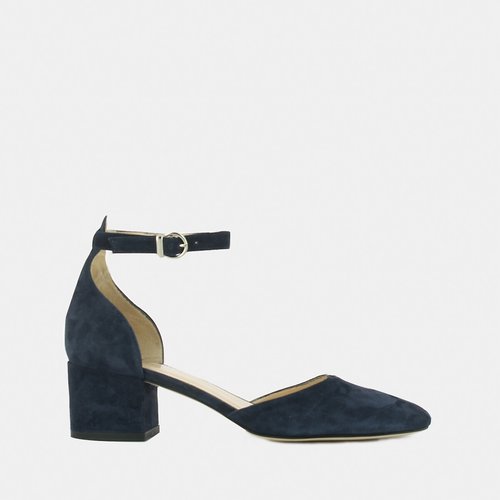 Virgilie suede heels navy blue Jonak La Redoute