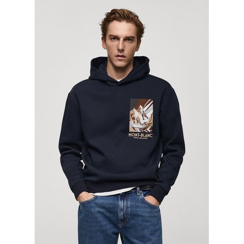 Sweat shirt coton imprime combine