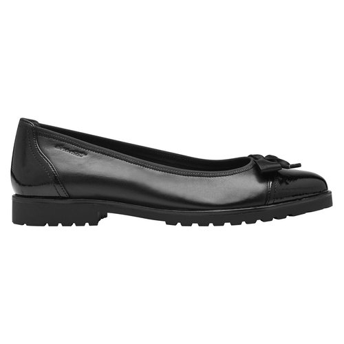 Leather ballet flats black Tamaris La Redoute