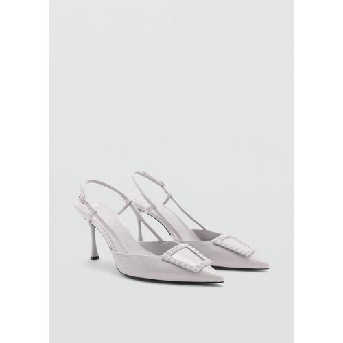 Mango white heels best sale