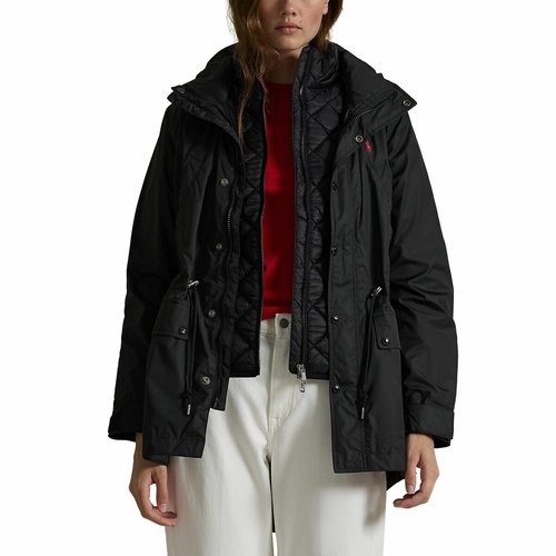 Doudoune matelassee parka 2 en 1 avec capuche noir Polo Ralph Lauren La Redoute