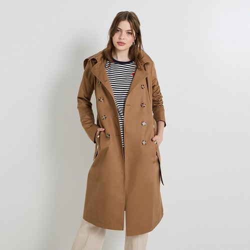 Trench mi long beige camel Grain De Malice La Redoute