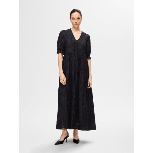 Robe longue imprime fleuri dark sapphire Selected Femme La Redoute